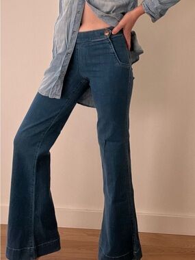 Express Deep Blue Flare Jeans
